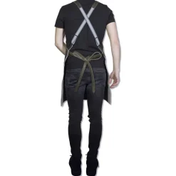 Tekstiler Til Køkkenet<DutchDeluxes Læderforklæde Suspender Serie Apron Vintage Grey