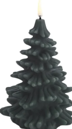 Elektriske Julelys<Uyuni LED candle christmas tree, Pine green, Smooth, 10x15 cm 2/12