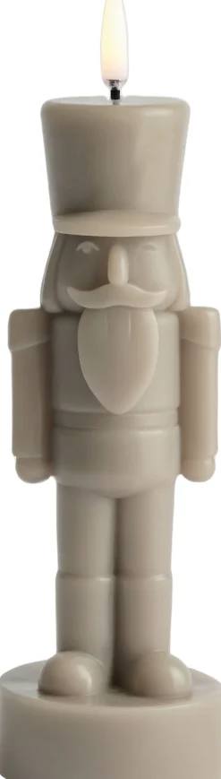 Elektriske Julelys<Uyuni LED candle, Nutcracker, Sandstone, Smooth, 7x21 cm