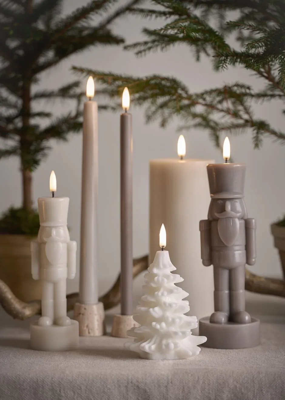 Elektriske Julelys<Uyuni LED candle, Nutcracker, Sandstone, Smooth, 7x21 cm