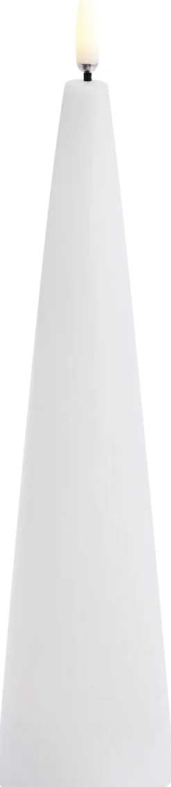 Elektriske Julelys<Uyuni LED cone candle, Nordic white, Smooth, 5,8x21,5 cm