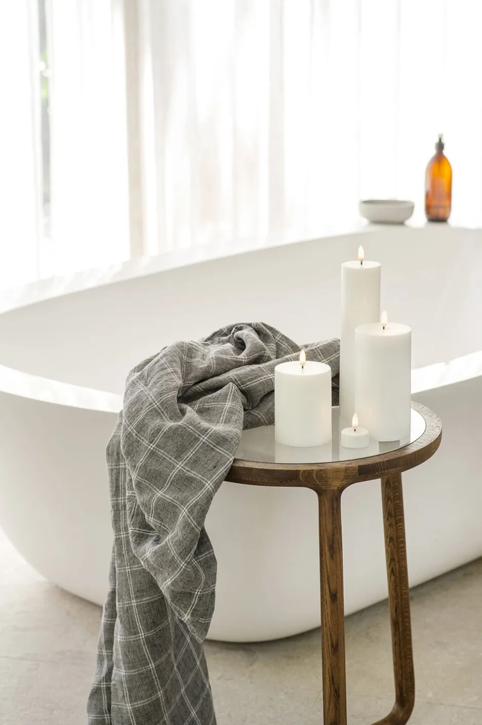 Elektriske Julelys|Lys & Lysestager<Uyuni LED Pillar Candle - Nordic White - 7,8 x 15 cm