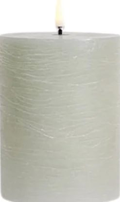 Elektriske Julelys<Uyuni LED pillar candle, Dusty green