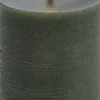 Elektriske Julelys<Uyuni LED pillar candle, Olive green, Rustic, 7,8 x 10,1 cm 4/24