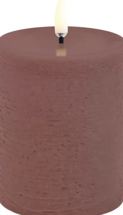 Elektriske Julelys<Uyuni LED pillar candle, Terracotta, Rustic, 7,8x10,1 cm