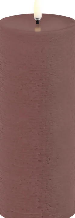 Elektriske Julelys<Uyuni LED pillar candle, Terracotta, Rustic, 7,8x20,3 cm