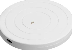 Lampetilbehør<Uyuni LED rechargeable base, Round, USB-C, White, 10x10 cm