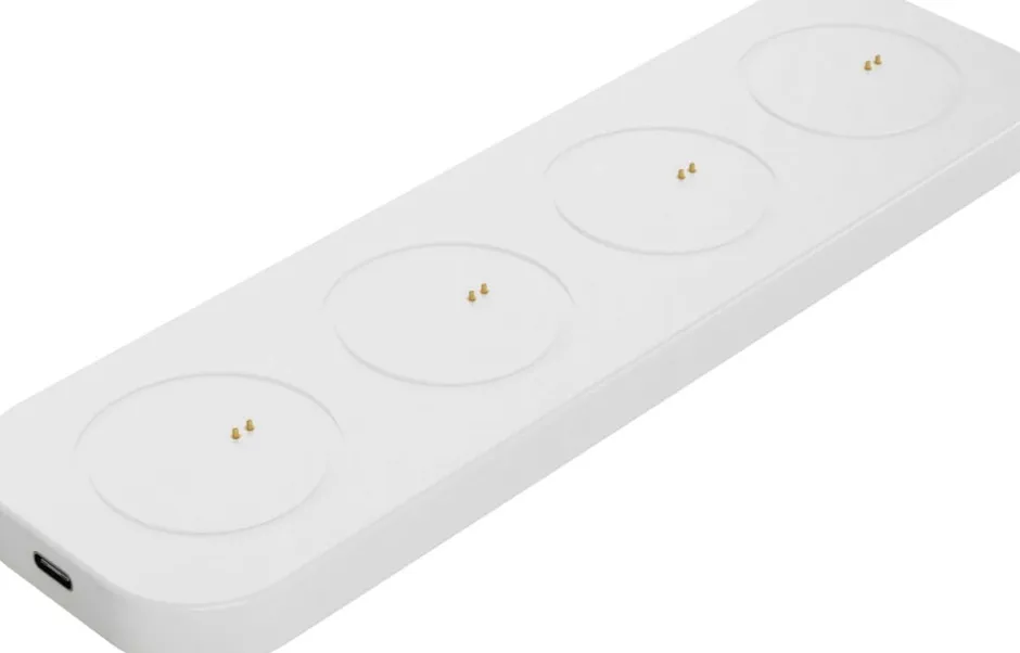 Lys & Lysestager<Uyuni LED rechargeable base, Small, USB-C, White, 21x6 cm