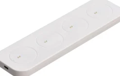 Lys & Lysestager<Uyuni LED rechargeable base, Small, USB-C, White, 21x6 cm