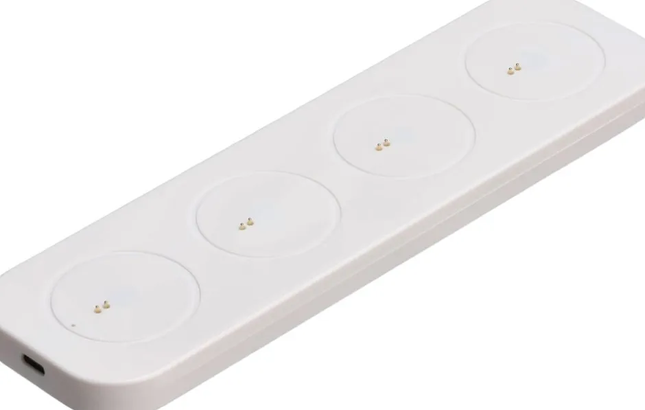 Lys & Lysestager<Uyuni LED rechargeable base, Small, USB-C, White, 21x6 cm