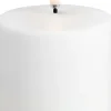 Lys & Lysestager<Uyuni LED rechargeable pillar, White plain, 6,8x6,8 cm