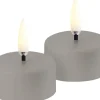Lys & Lysestager<Uyuni LED rechargeable tealight, Sandstone plain, 3,9x2,3 cm