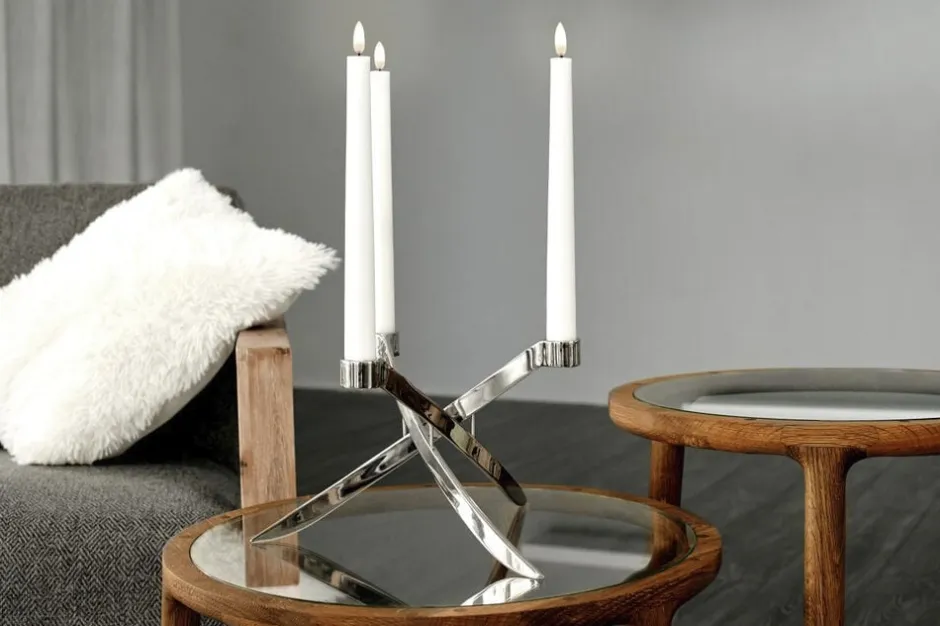 Lys & Lysestager|Elektriske Julelys<Uyuni LED Taper Candle - twin pack - Nordic White - 2,3 x 20 cm