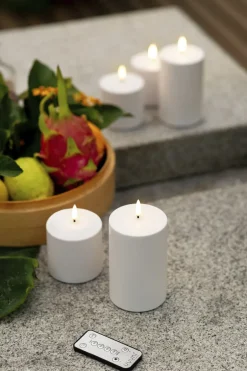 Lys & Lysestager|Elektriske Julelys<Uyuni LED Taper Candle - twin pack - Nordic White - 2,3 x 20 cm