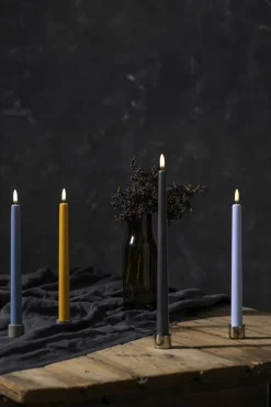 Lys & Lysestager<Uyuni LED taper candle, Skype blue, smooth, 2-pack, 2,3x25 cm