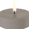 Elektriske Julelys<Uyuni LED tealight maxi, Sandstone wax, Smooth, 6,1x2,2 cm