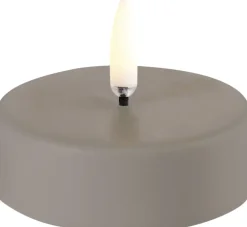 Elektriske Julelys<Uyuni LED tealight maxi, Sandstone wax, Smooth, 6,1x2,2 cm