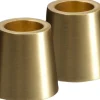 Lys & Lysestager<Uyuni Light Candleholder mini taper, Matte brass, 2-pack, 2,3x2,3