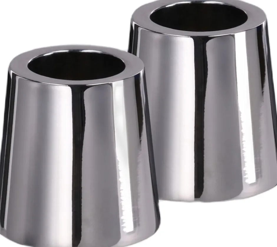 Lys & Lysestager<Uyuni Light Candleholder mini taper, Chrome, 2-pack, 2,3x2,3 cm
