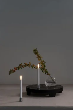 Lys & Lysestager<Uyuni Light Candleholder mini taper, Chrome, 2-pack, 2,3x2,3 cm