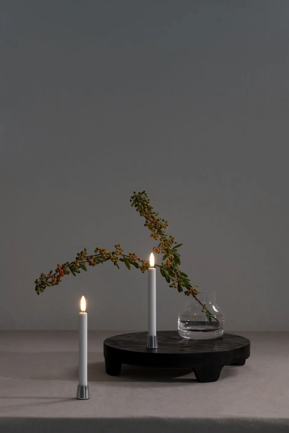 Lys & Lysestager<Uyuni Light Candleholder mini taper, Chrome, 2-pack, 2,3x2,3 cm