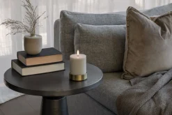 Lys & Lysestager<Uyuni Light Candleholder pillar, Matte Brass, 9x3 cm