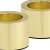 Lys & Lysestager<Uyuni Light Candleholder taper, Matte Brass, 2-pack, 3,25x2,32 cm