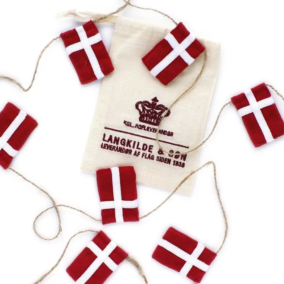Figurer & Skulpturer<Langkilde & Søn Lille flagranke med Dannebrogsflag