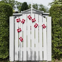 Figurer & Skulpturer<Langkilde & Søn Lille flagranke med Dannebrogsflag