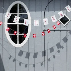 Figurer & Skulpturer<Langkilde & Søn Lille flagranke med Dannebrogsflag