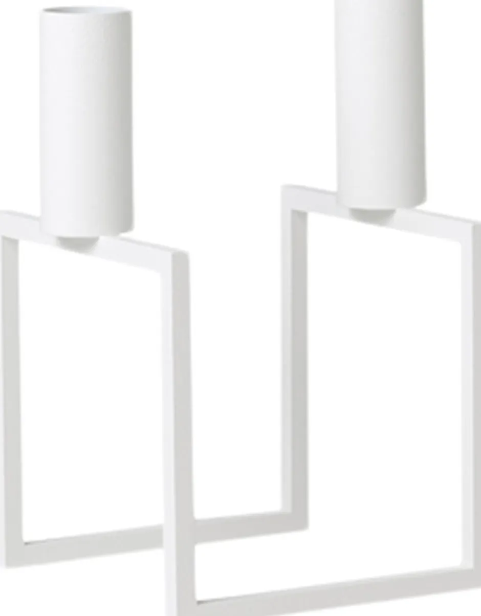 Lys & Lysestager<Audo Copenhagen Line, Candle Holder, White
