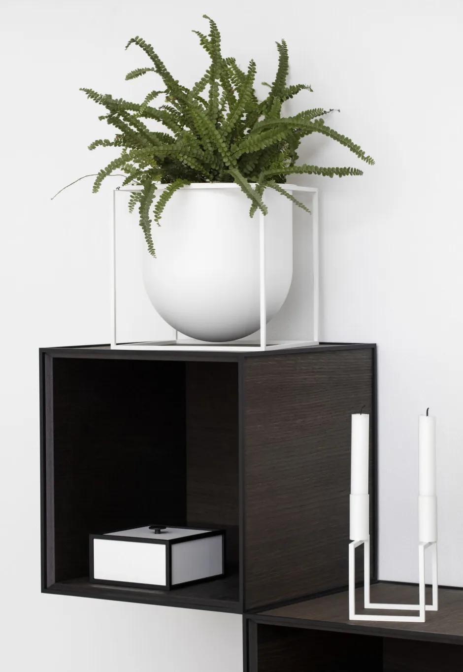 Lys & Lysestager<Audo Copenhagen Line, Candle Holder, White
