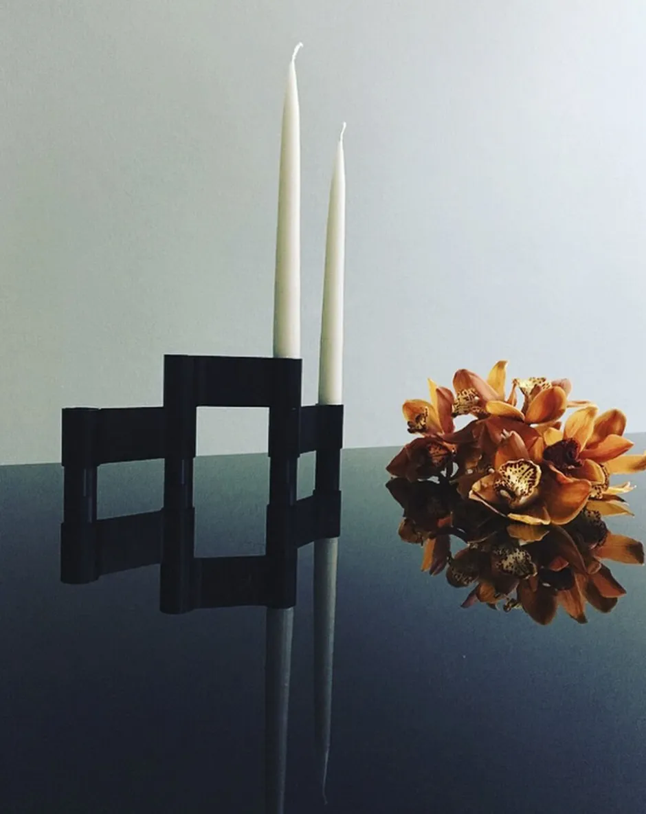 Adventsstager<Studio About LINK, CANDLE HOLDER, BLACK ANODIZED, 11060B