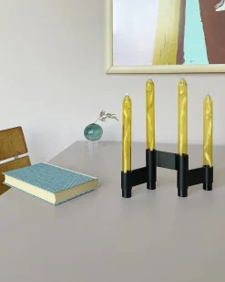 Adventsstager<Studio About LINK, CANDLE HOLDER, BLACK ANODIZED, 11060B