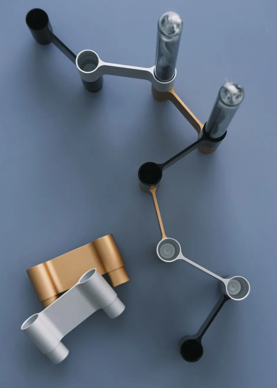 Adventsstager<Studio About LINK, CANDLE HOLDER, BLACK ANODIZED, 11060B