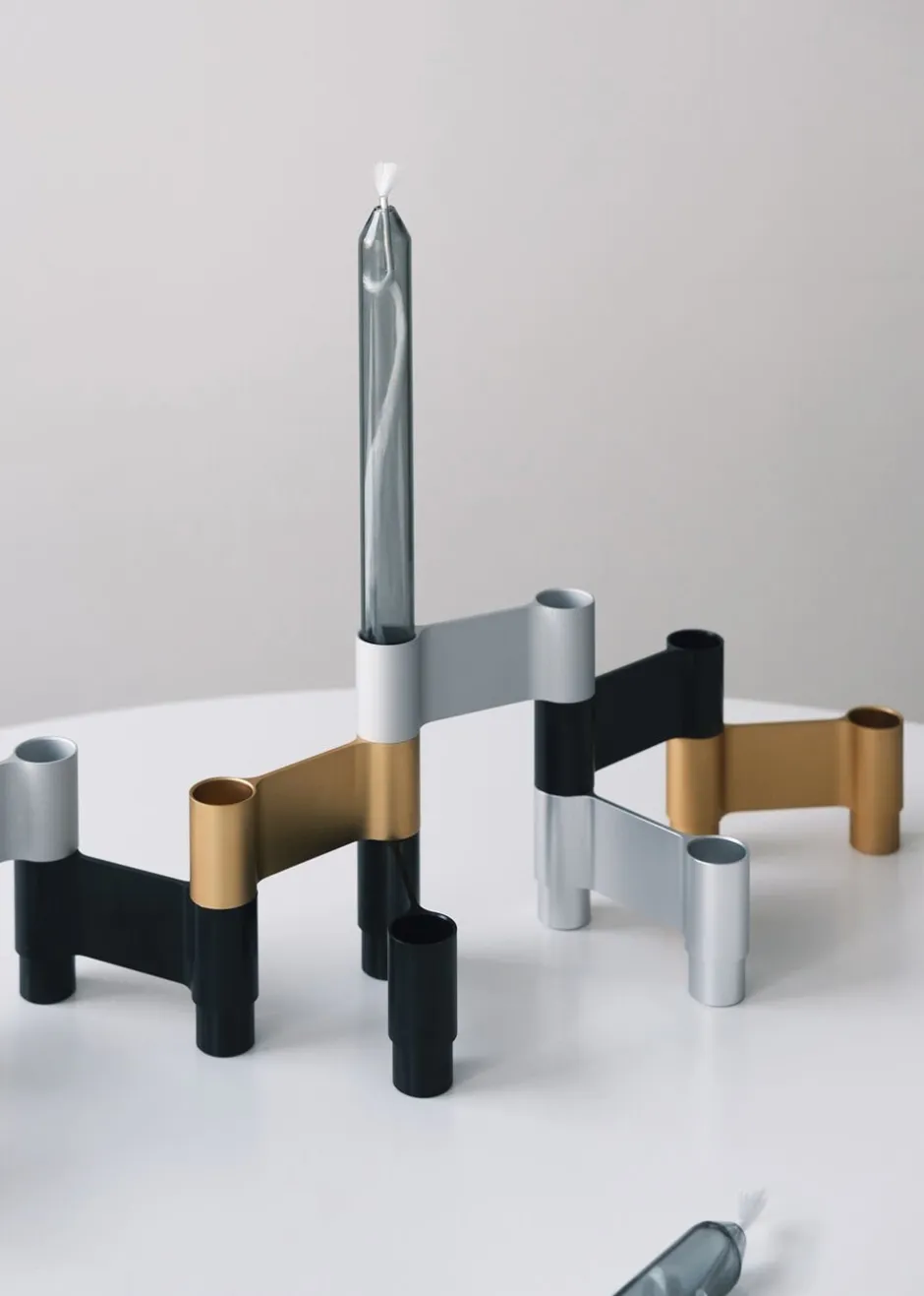 Adventsstager<Studio About LINK, CANDLE HOLDER, BLACK ANODIZED, 11060B