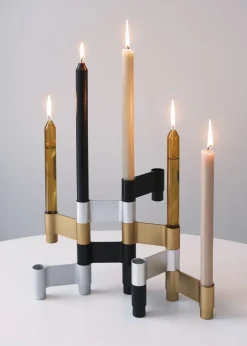 Adventsstager<Studio About LINK, CANDLE HOLDER, BLACK ANODIZED, 11060B