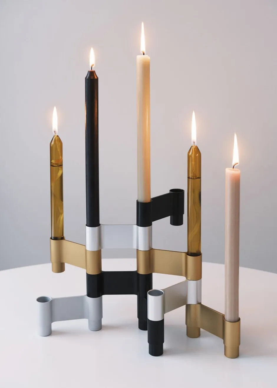 Adventsstager<Studio About LINK, CANDLE HOLDER, BLACK ANODIZED, 11060B