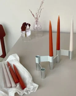 Adventsstager<Studio About LINK, CANDLE HOLDER, POLISHED ALUMINIUM, 11060P