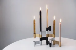 Adventsstager<Studio About LINK, CANDLE HOLDER, POLISHED ALUMINIUM, 11060P