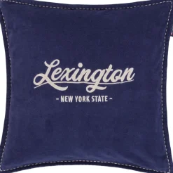 Puder<Lexington Logo Organic Cotton Velvet Pillow Cover