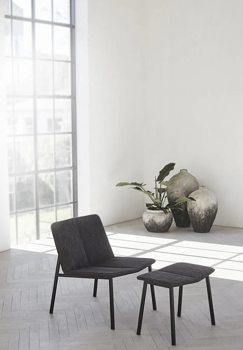Møbler<Muubs Loungestol Chamfer Anthracite , lou