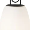 Trådløse Lamper<&Tradition Lucca SC51, Black, Outdoor Portable Lamp, Dimmable, Opal Glass/Black