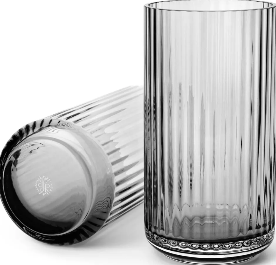 Vaser & Urtepotteskjulere<Lyngby Porcelæn Lyngbyvasen glas smoke Røg
