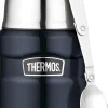Opbevaring<Thermos Madtermoflaske Stainless King 470 ml mørkblå stål