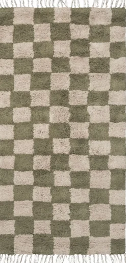 Gulvtæpper<Ferm Living Mara Washable Rug - Elm Green/Warm Sand