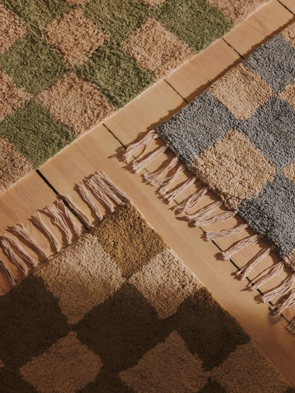 Gulvtæpper<Ferm Living Mara Washable Rug - Elm Green/Warm Sand