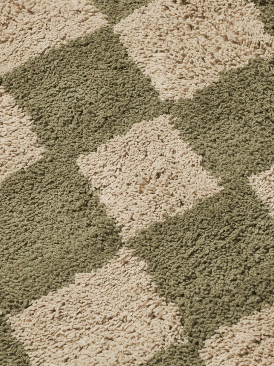Gulvtæpper<Ferm Living Mara Washable Rug - Elm Green/Warm Sand