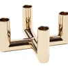 Lys & Lysestager|Adventsstager<Uyuni MATRIX Candle Holder - 4'arm Mini Taper - Brass - 7,5 x 4,5