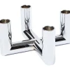 Adventsstager<Uyuni MATRIX Candle Holder - 4'arm Mini Taper - Chrome - 7,5 x 4,5